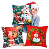 Fundas para Cojines Navideños 3 unidades Decoración Moderna 45x45 cm Diseño en ambas Caras
