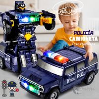 Camioneta Carro Robot Transformer con Luces y Sonido Multicolor