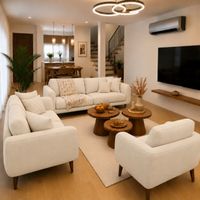 Juego de Sala Miley 3-2-1 Beige Claro