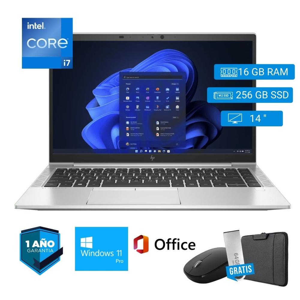 Laptop semi nueva HP 840 G8 Core i7 11va 16GB RAM 256GB SSD 14 pul. - Combo