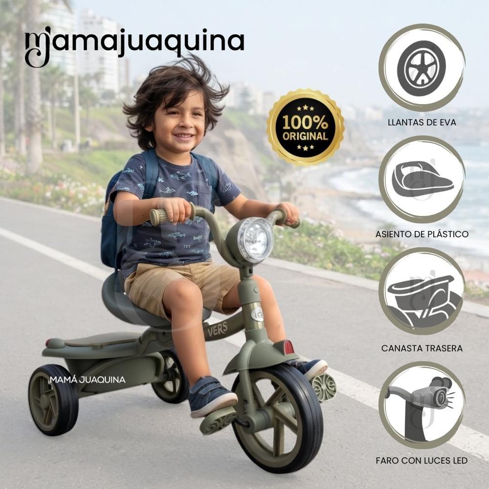 Triciclo Chavito con Luces Led ROGER para Niños Green