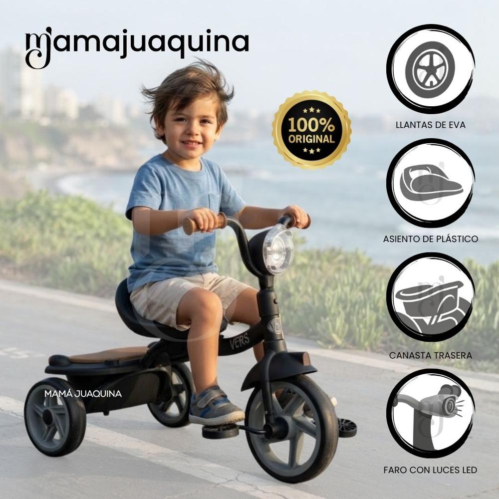 Triciclo Chavito con Luces Led ROGER para Niños Black