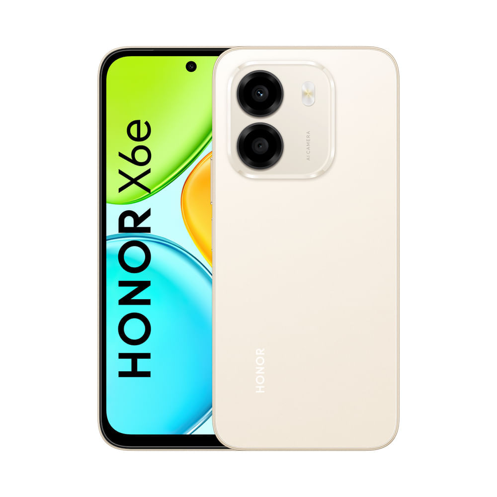 Celular Honor X6e 256GB 4GB dorado amanecer