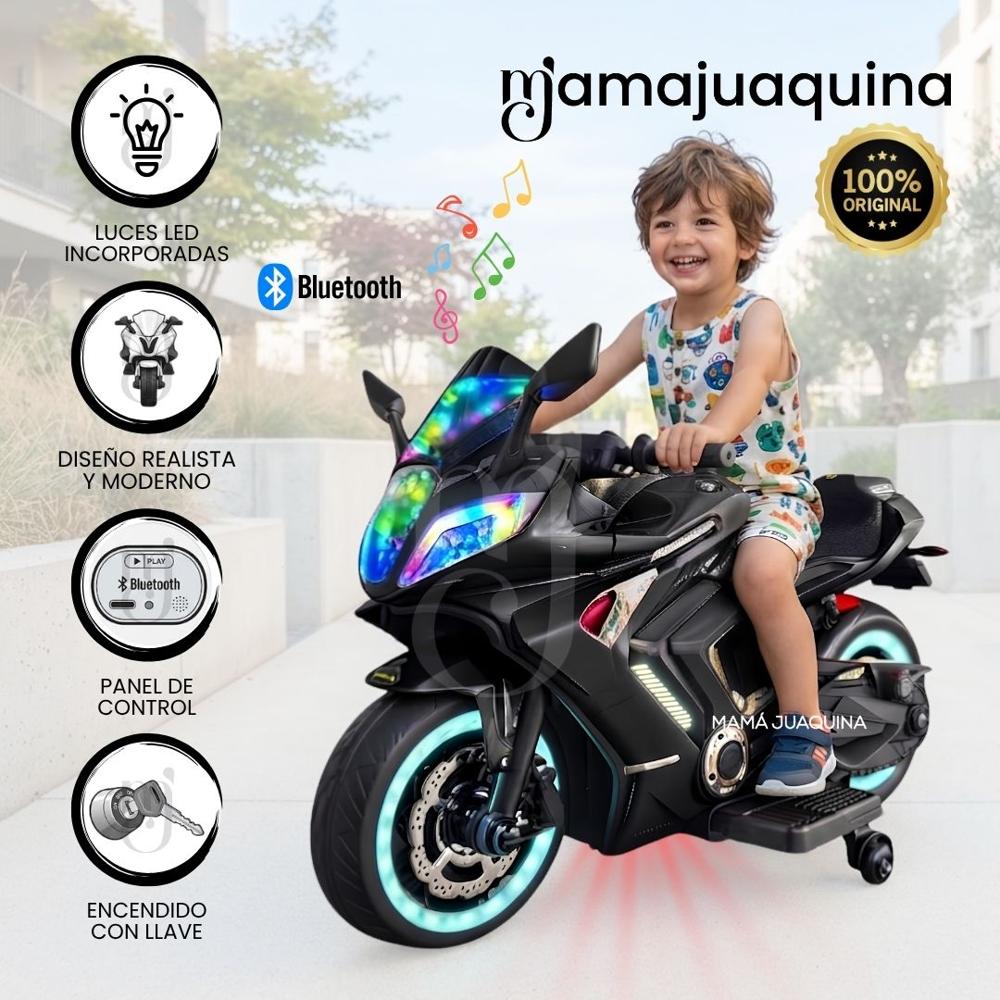 Moto a Batería para Niños NINJA con Luces Led Edición Exclusiva Black