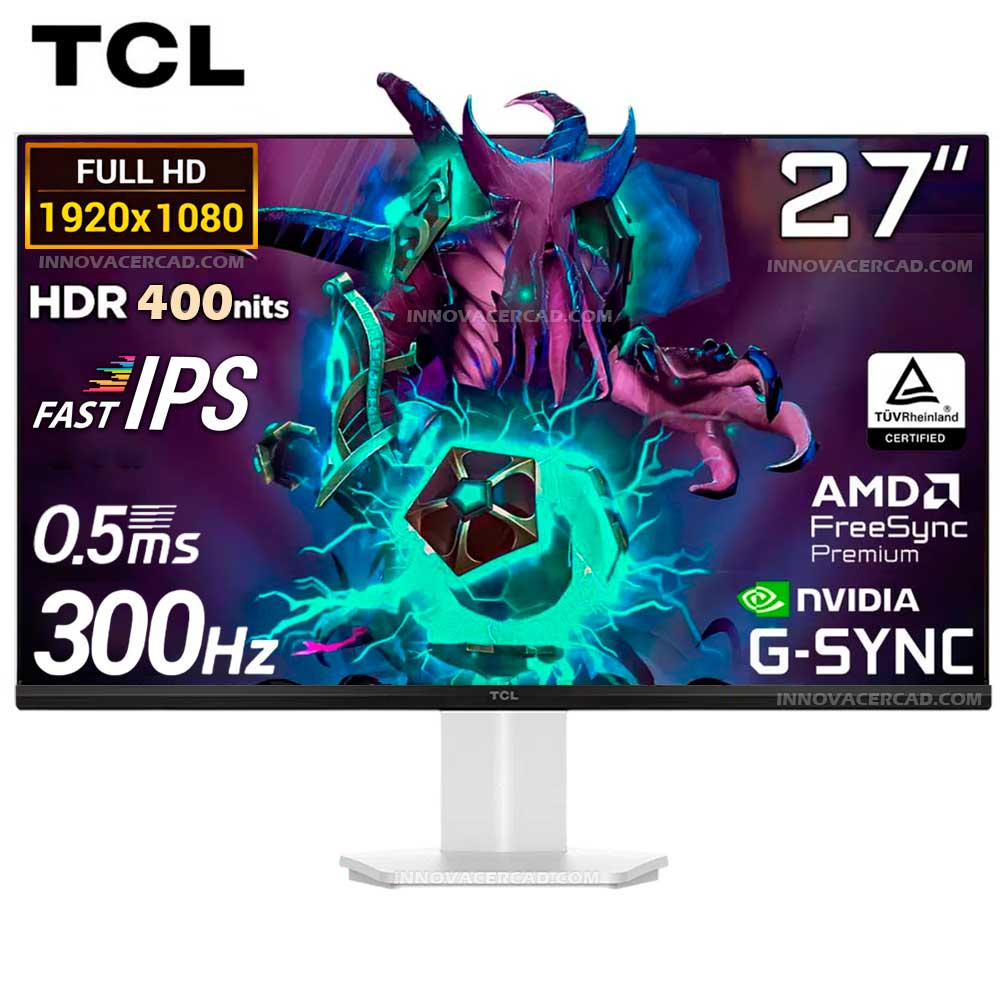 Monitor Gamer 27 TCL 27P1AD FULL HD 300Hz 0.5ms Fast IPS G-SYNC FreeSync Premium