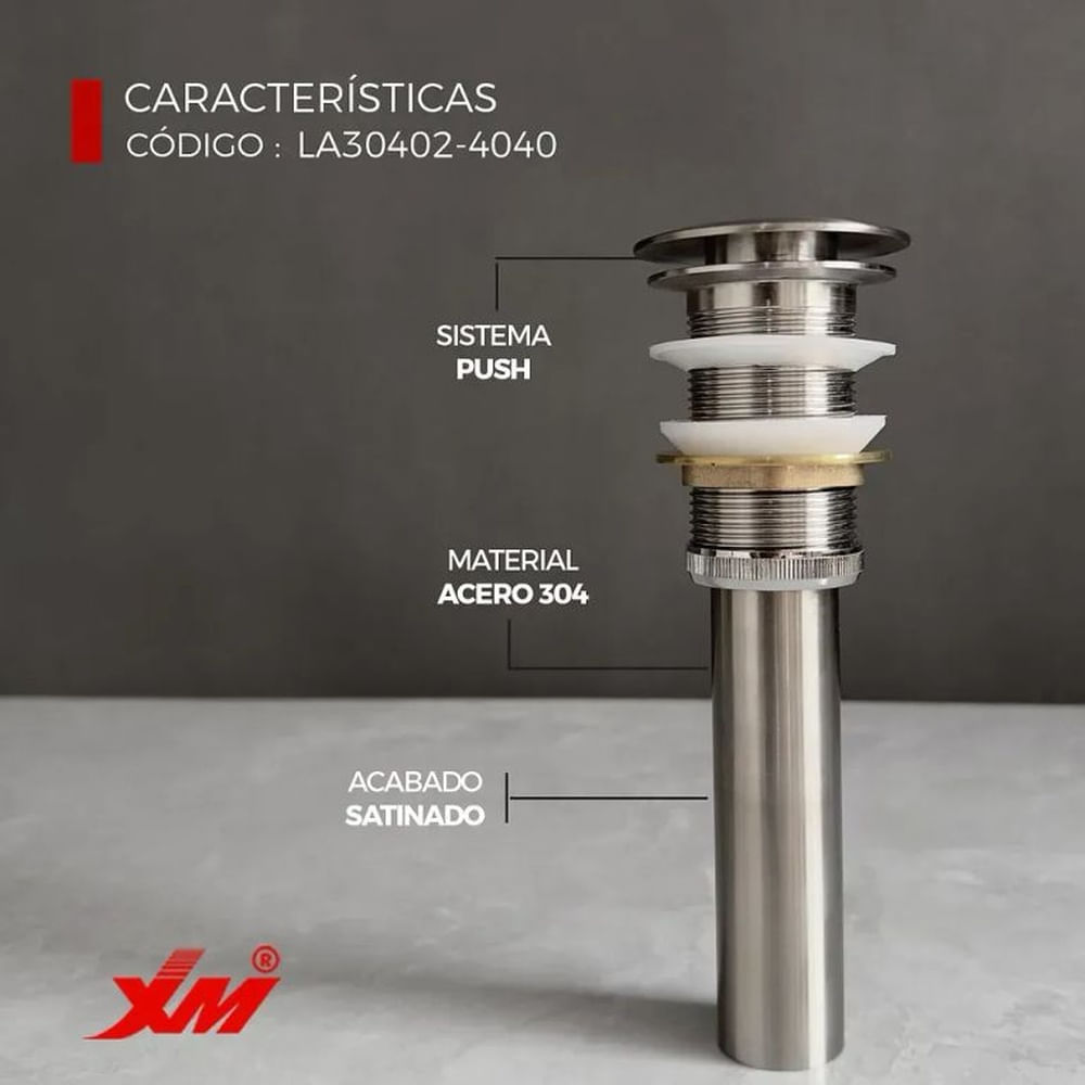 LAVADERO CUADRADO DE ACERO CON DESAGÜE PLOMO LA30402-4040
