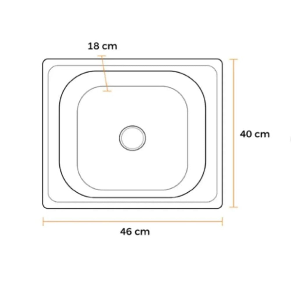 LAVADERO DE COCINA ACERO INOXIDABLE SATINADO LD-4640