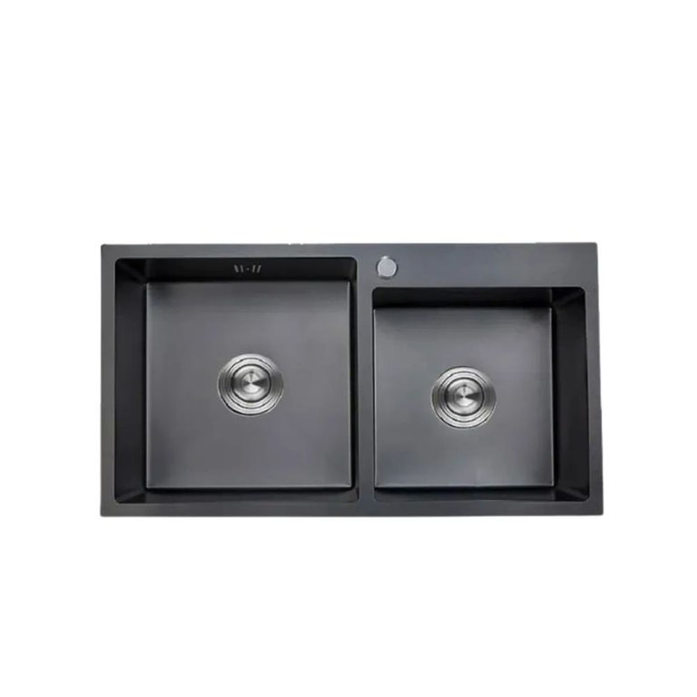 Lavadero de Cocina Nano Negro 2 Pozas XM UD01-8245