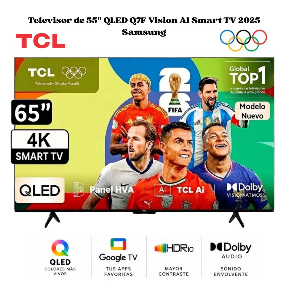 Televisor TCL 65 QLED Premium 4K UHD Google TV 65P7L Año 2026