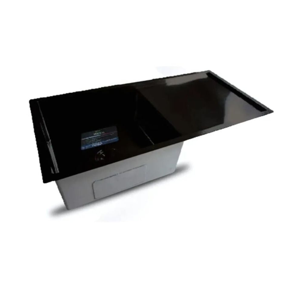 Lavadero Premium Negro con Escurridor Lateral y Acero Inoxidable 304