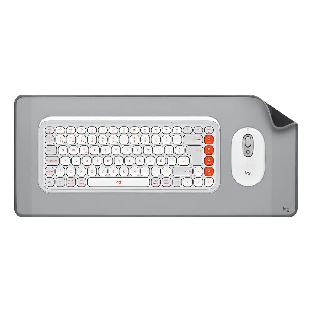 Combo Teclado Mouse Logitech POP ICON  Mouse Pad DeskPad 300 x 700mm