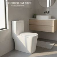 FRATELLI - Inodoro One Piece MKS Blanco Rectangular con Tanque Integrado y Botón Dual