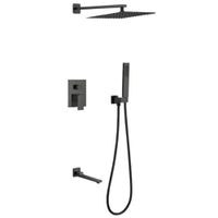 Mezcladora para Baño y Tina Cuadrada Negro FB024T Sands Bronce Empotrable