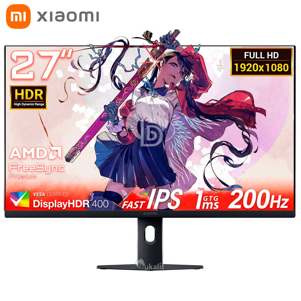 Monitor Xiaomi Gaming G27i 2026 27 Panel Fast IPS FHD 1920x1080 200Hz 1ms GTG HDR400