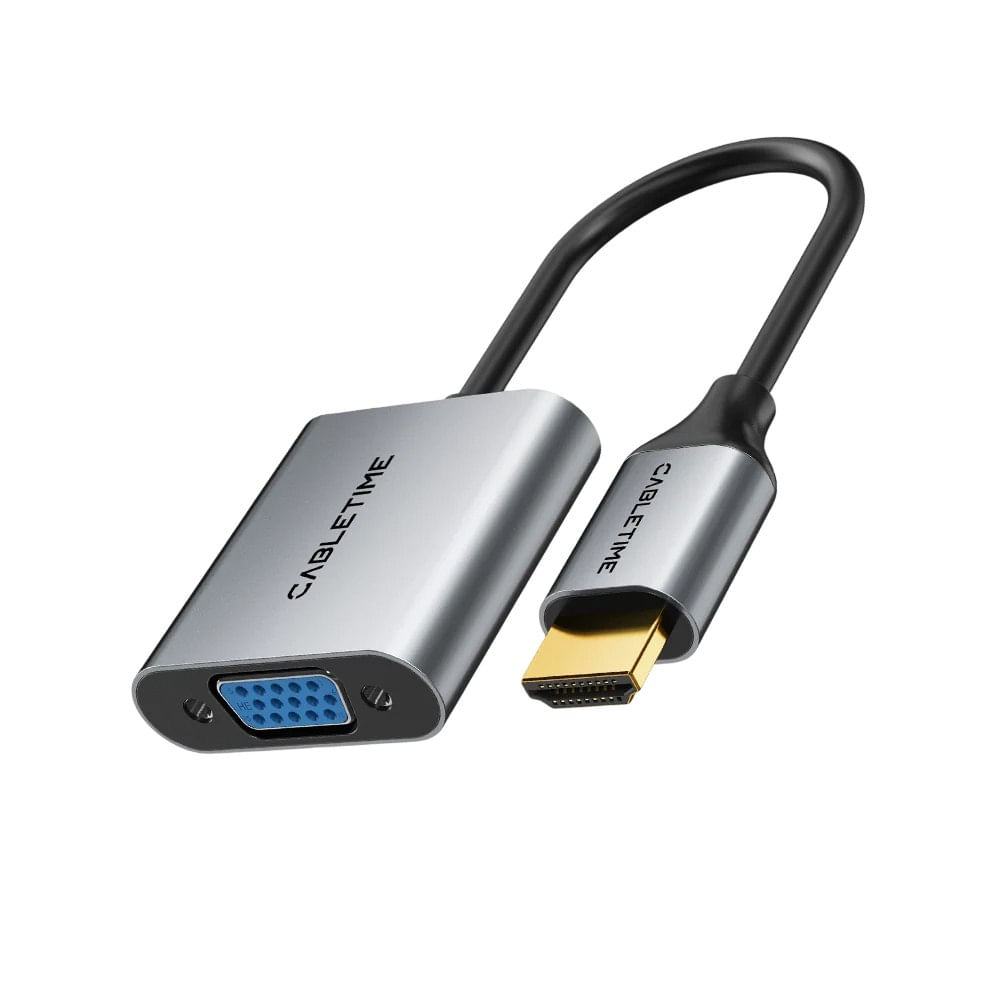 Adaptador HDMI Macho a VGA Hembra CABLETIME 1080P Full HD 60Hz CP53G