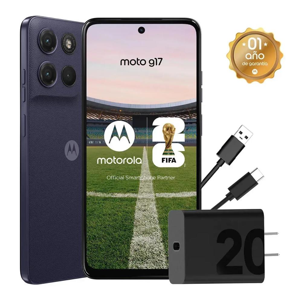 Celular Motorola Moto G17 4GB 128GB Blueberry