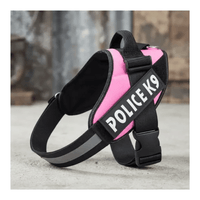 Pechera Arnés Police K9 Agarre Seguro - Talla M - Rosado