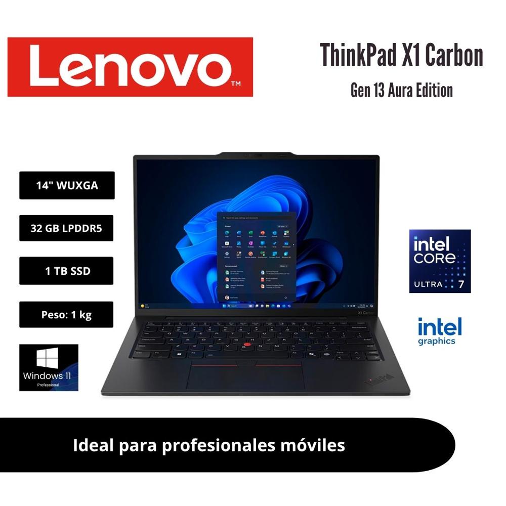 THINKPAD X1 CARBON GEN 13 14 WUXGA IPS INTEL CORE ULTRA 7 255U 32GB 1TB