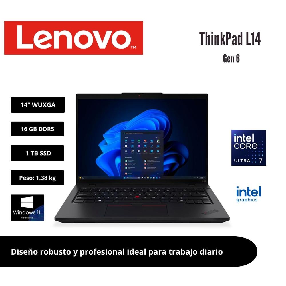 LENOVO THINKPAD L14 GEN 6 14 WUXGA IPS INTEL CORE ULTRA 7 255U 16GB 1TB