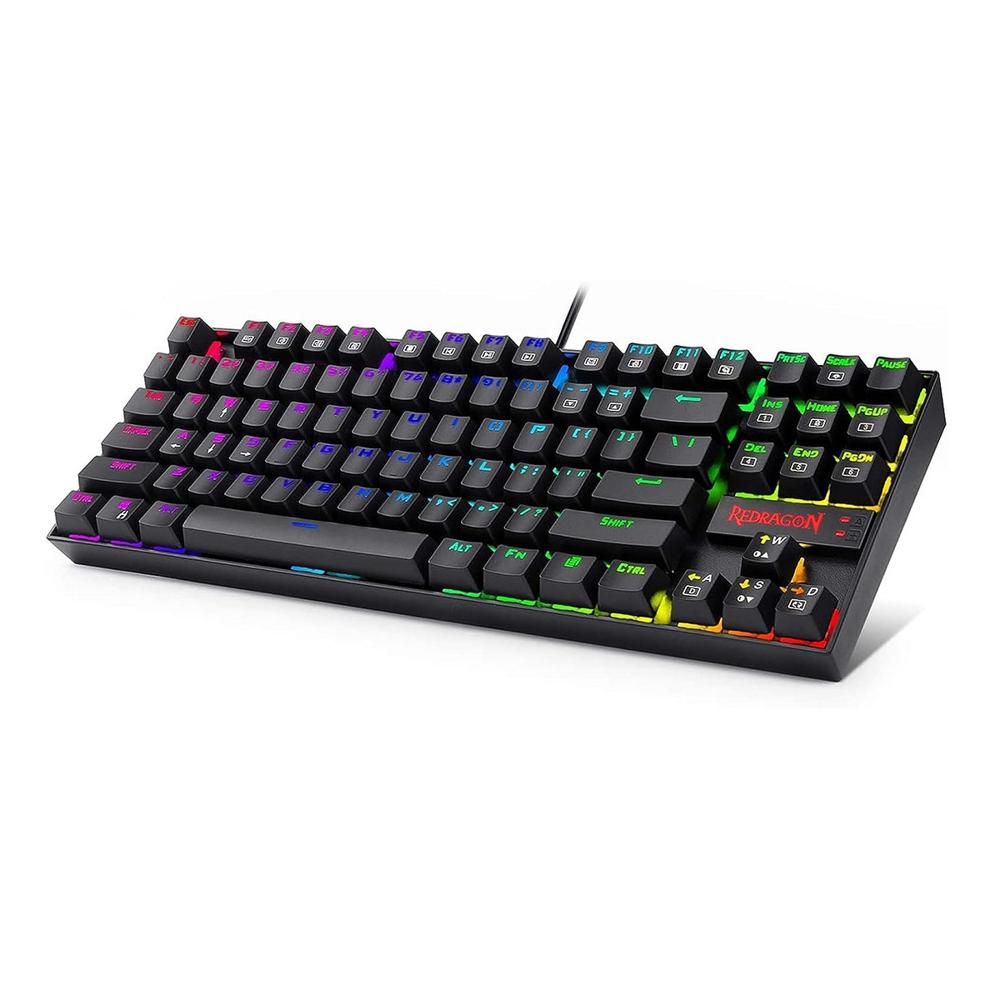 Teclado Redragon Kumara K552 RGB TKL Switch Red Español - Black