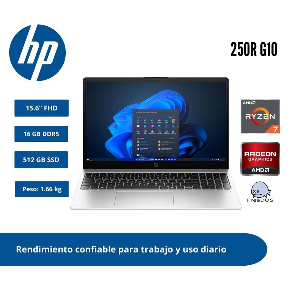 LAPTOP HP 255R G10 15.6 FHD AMD RYZEN 7 7735U 16GB 512GB