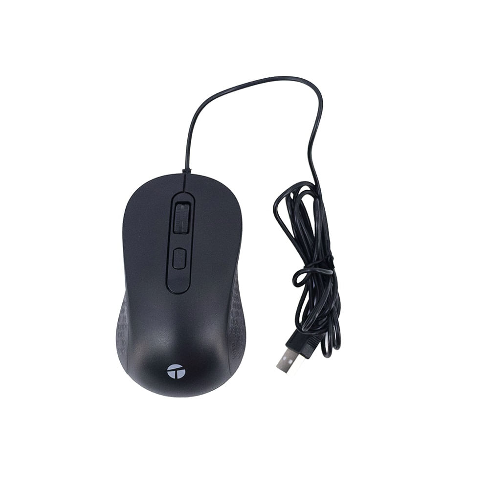 Mouse TEROS TE-1229S USB 4 botones negro