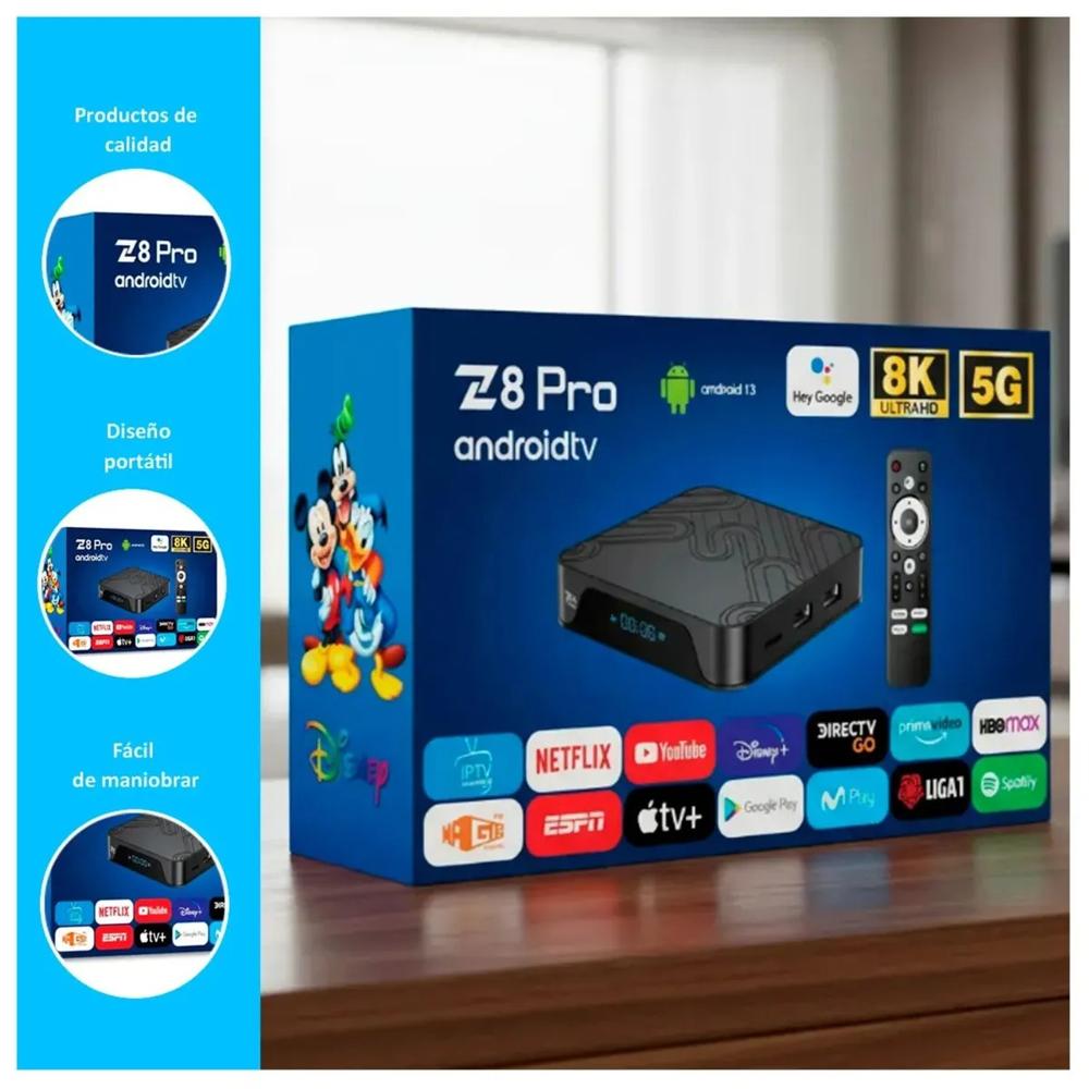 TV BOX Z8 PRO ANDROID 12 WIFI HDMI SMART TV