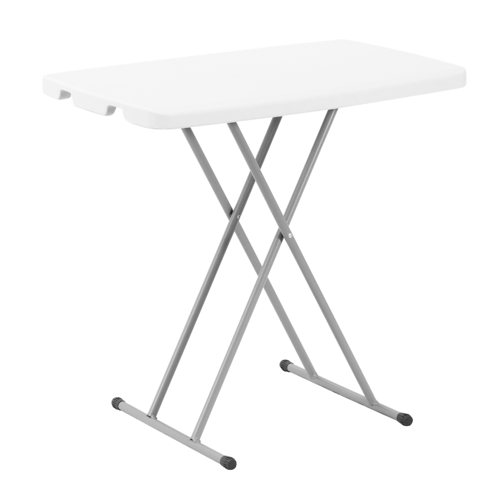 Mesa plegable altura ajustable Blanca 75x50cm Orange