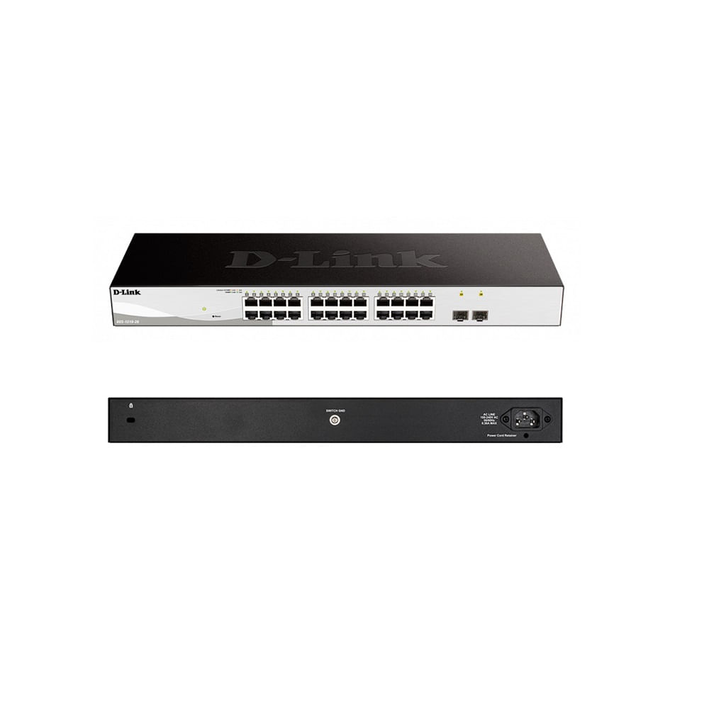Switch D-Link DGS-1210 Series Capa L2-L3 24 RJ-45 GbE 2 puertos SFP 1GbE
