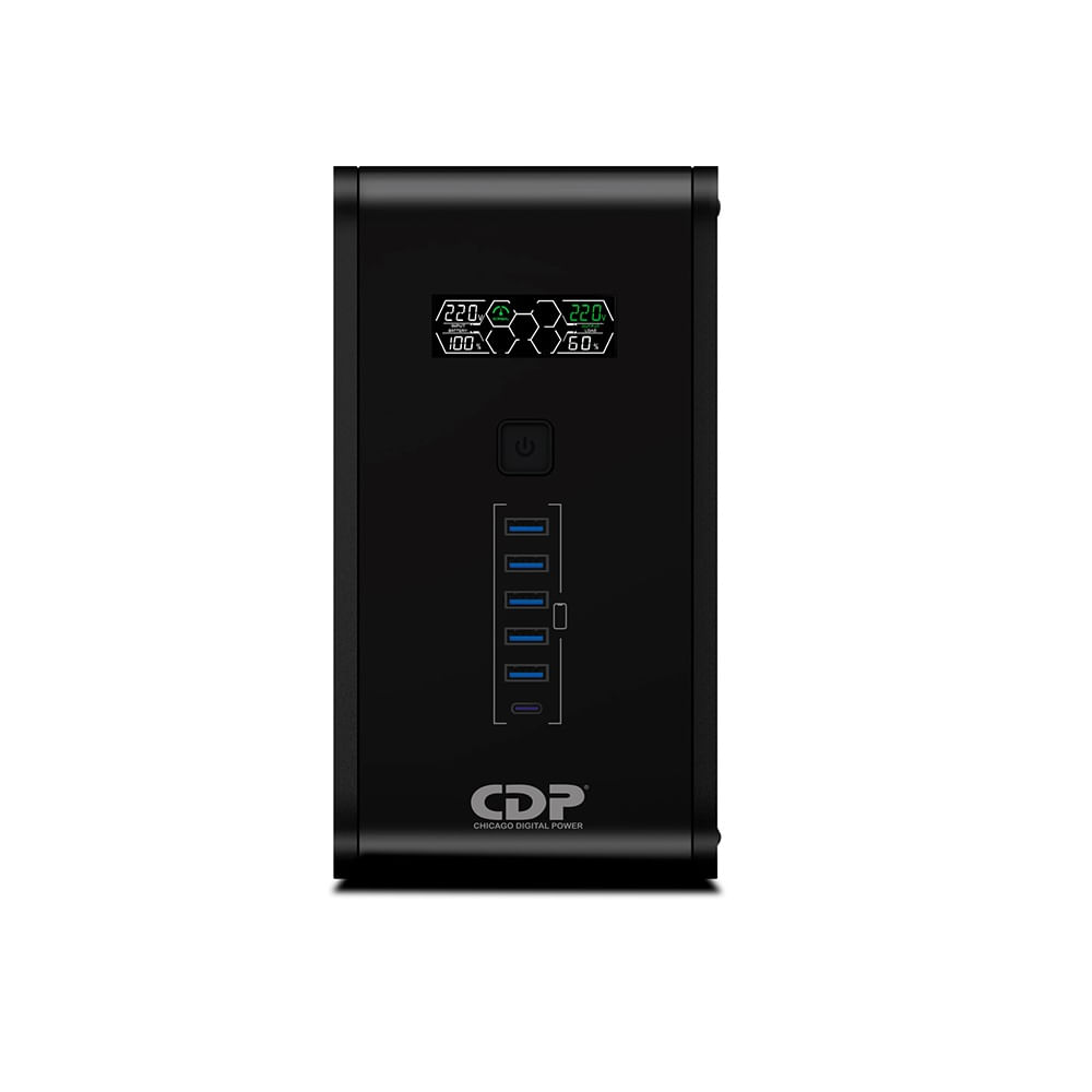 UPS Interactivo CDP R-Smart 1210i 1200VA 720W Negro