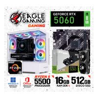 PC GAMER AMD RYZEN 5  5500 16GB DDR4 512GB  SSD NVIDIA GEFORCE RTX5060 8GB BLANCO