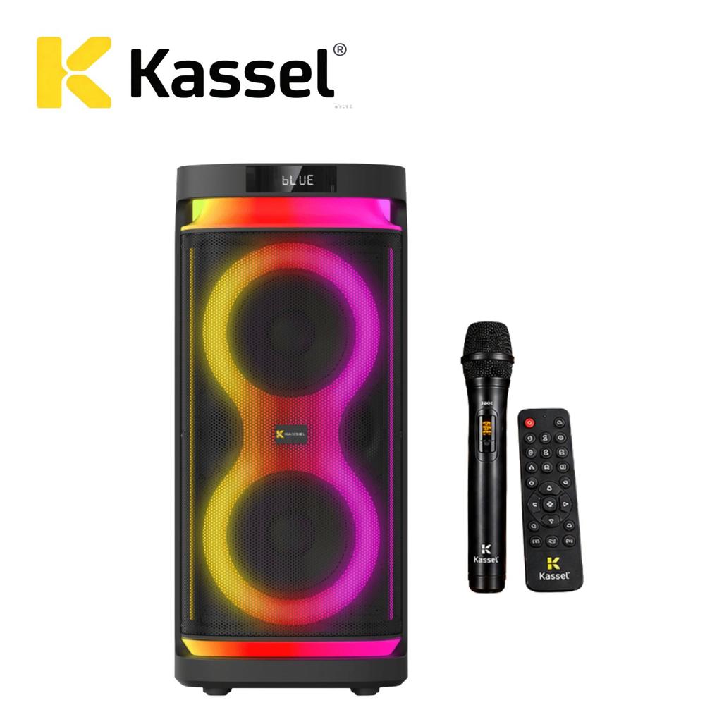 Torre de Sonido Kassel k2824 80W RMS Bluetooth TWS con Luces RGB y Micrófono Inalámbrico