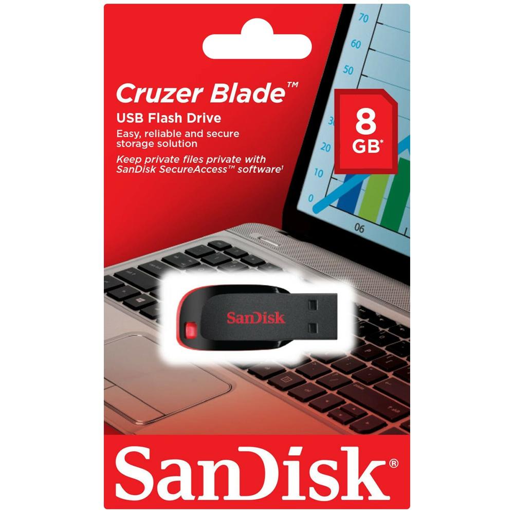 Memoria USB Sandisk Cruzer 8GB CZ50 Negro