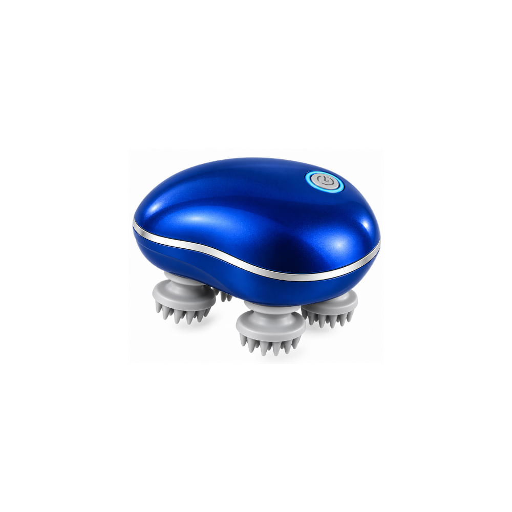 Masajeador Eléctrico Capilar de 4 Cabezales para Uso Personal  Color Azul