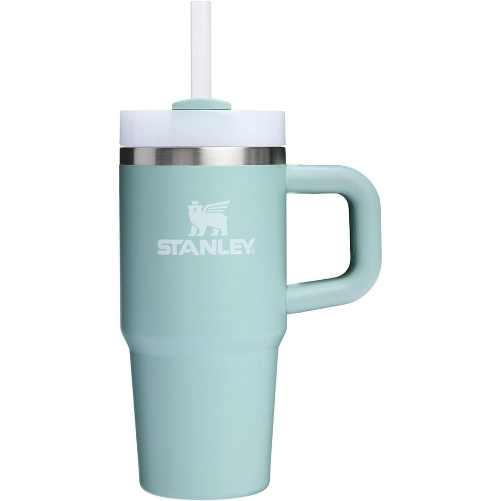 STANLEY QUENCHER H2.0 FLOWSTATE TUMBLER CON ASA Y SORBETE 14 OZ | SEAFOAM