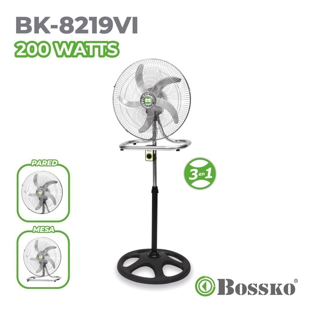 Ventilador de 5 Aspas 3 en 1 de 18 pulgadas Bossko BK-8219VI