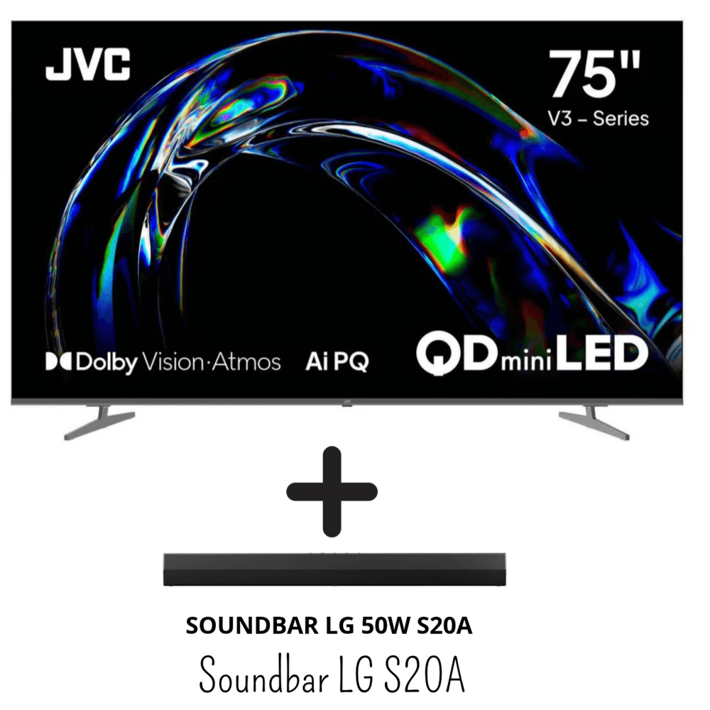 Televisor JVC 75 Pulgadas QD Miniled 4K LT-75KM958 PROMOCION 12 MESES DE GARANTIA SOUNDBAR LG