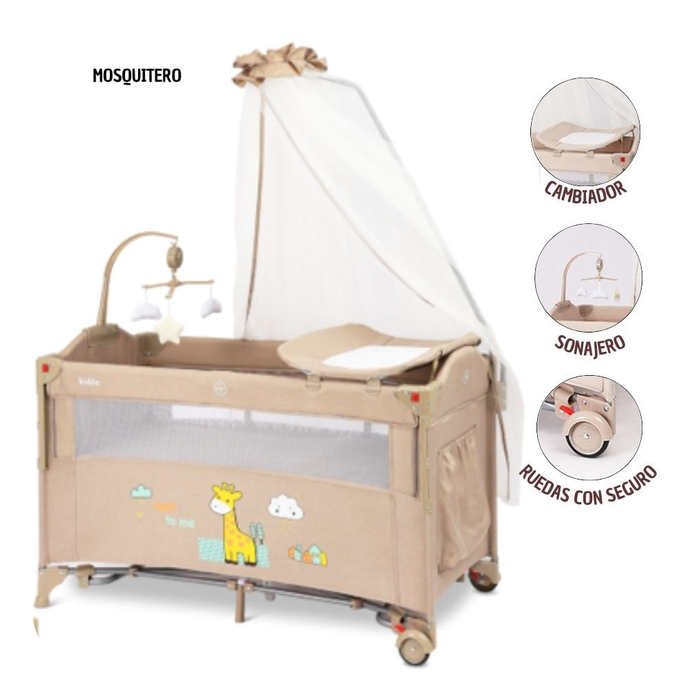 CUNA PARA BEBÉ 2 EN 1 - MX-005 KIDILO BEIGE