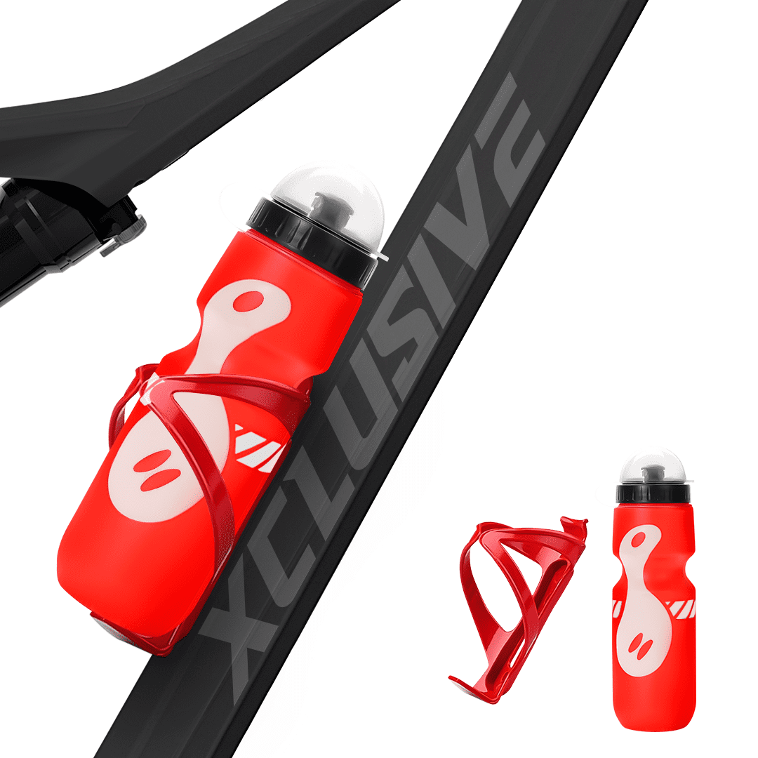 Kit Hidratante Xclusive Botella y Porta Botella Rojo