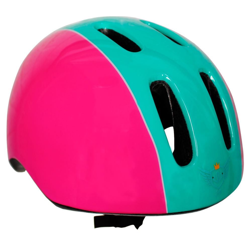 Casco PONY Rosa con Verde Jade