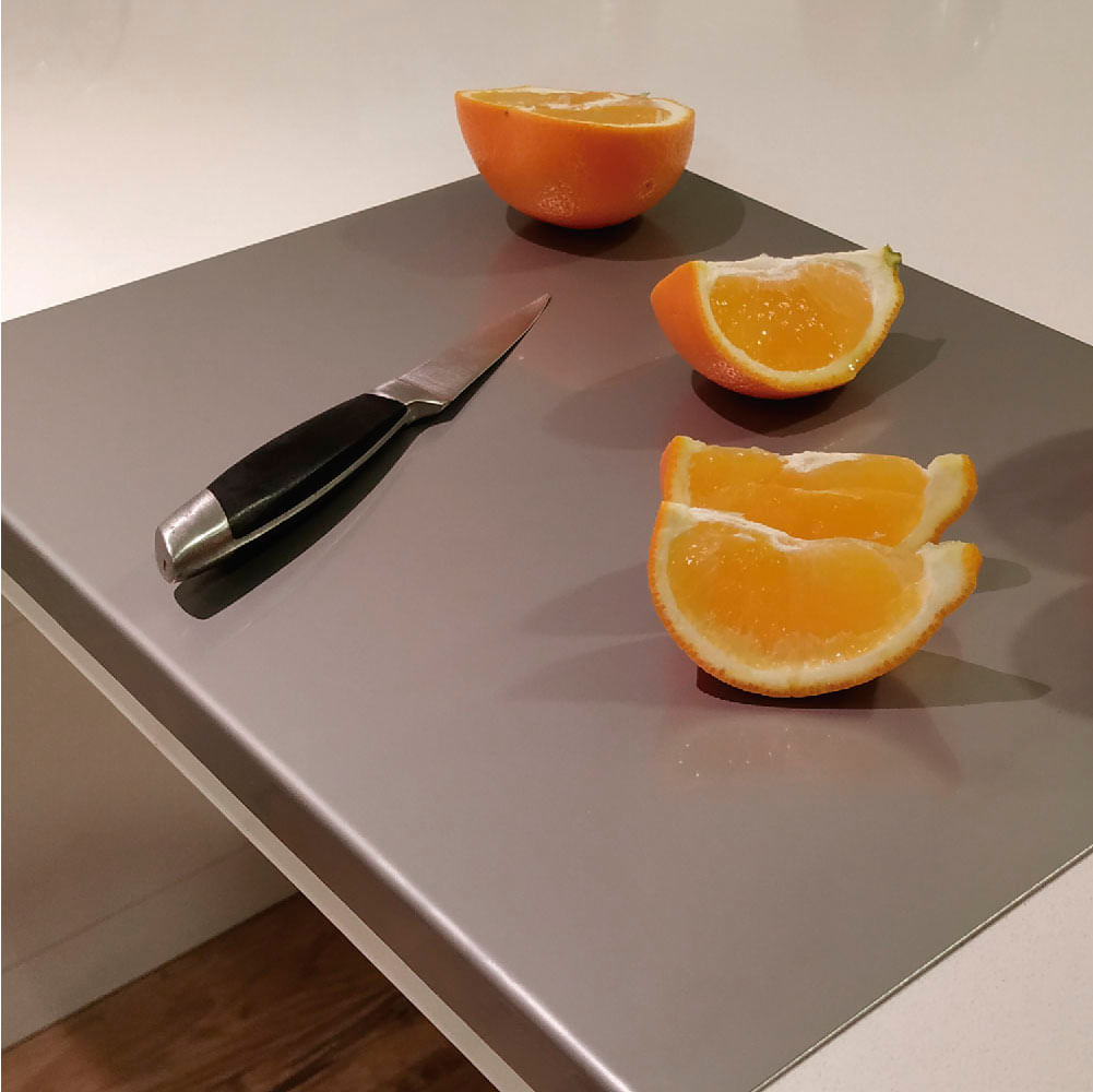 Tabla de picar de acero inoxidable 40x30cm