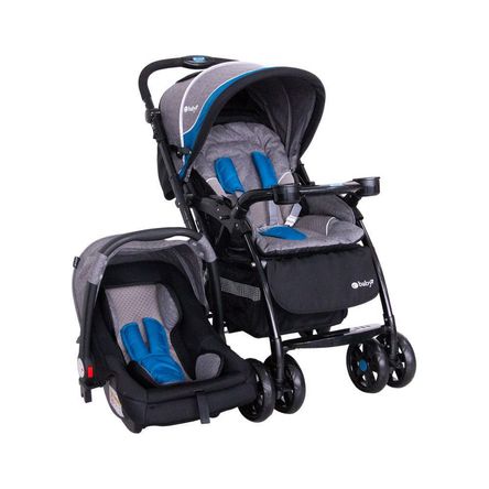 Coche Para Bebé Con Portabebe Braviar Azul - EB1092AZ