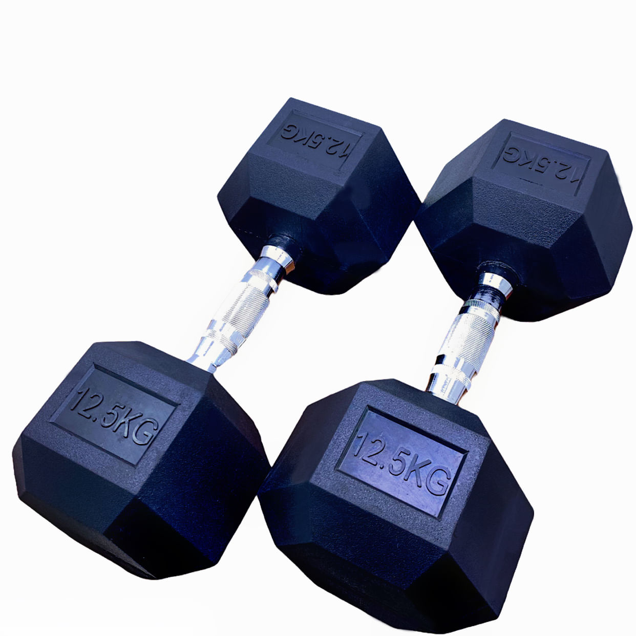 Par de Mancuernas Hexagonales FitGoals de 12.5 kg Negro