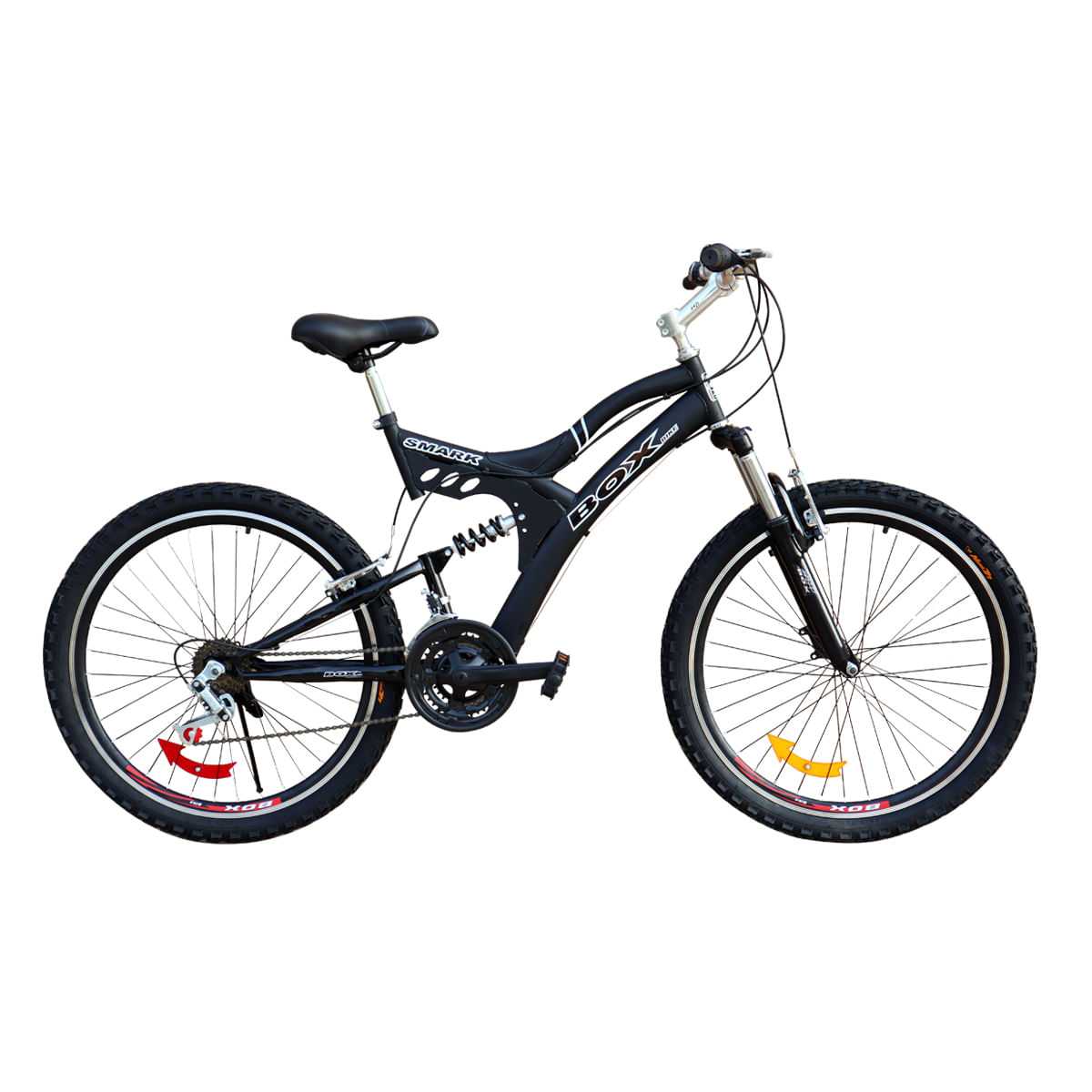 Bicicleta Box Zeus Aro 26 Doble Amortiguador - Negro