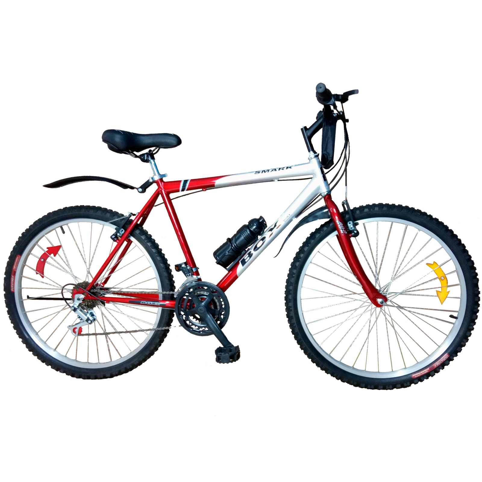 Bicicleta Box Bike Clasica Aro 26 Rojo con Plata