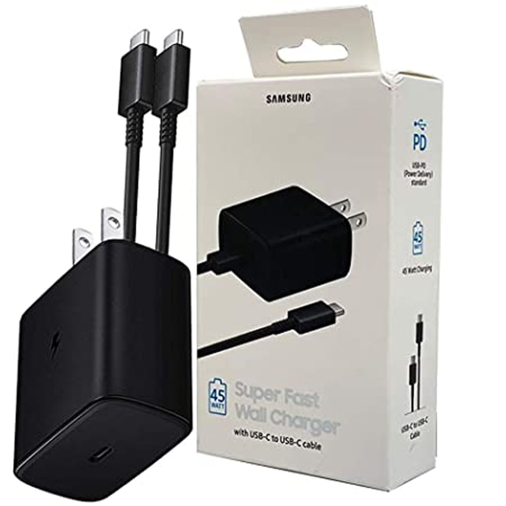 Cargador Oficial Samsung 45W USBC Super Fast Charger Negro Promart Cargador Oficial Samsung 45W USBC Super Fast Charger Negro Promart