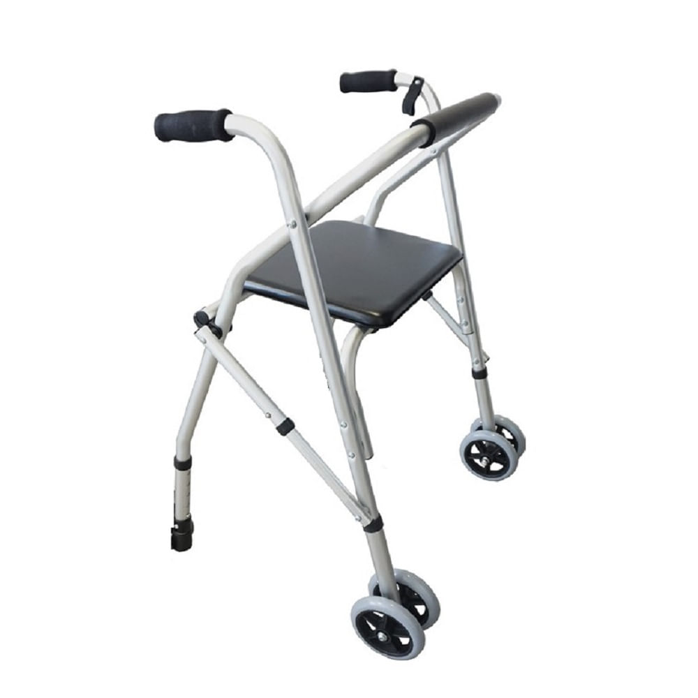 Andador Aluminio Gris con Asiento