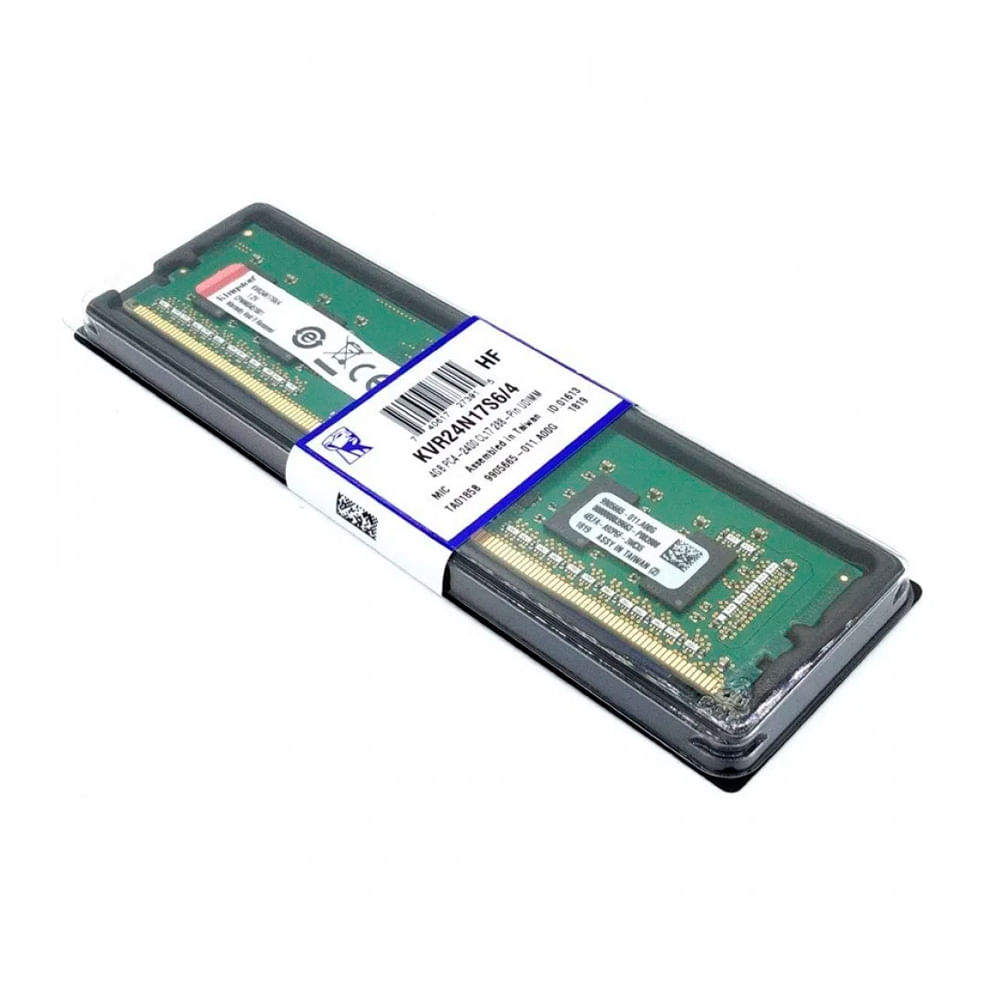 masilla Sada Crueldad Memoria RAM Kingston KVR24N17S6/4 DDR4, 2400MHz, 4GB, Non-ECC, CL17 |  Promart - Promart