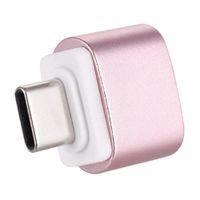 Adaptador OTG USB Tipo C 3.1 Macho a USB 3.0 Hembra Rosado