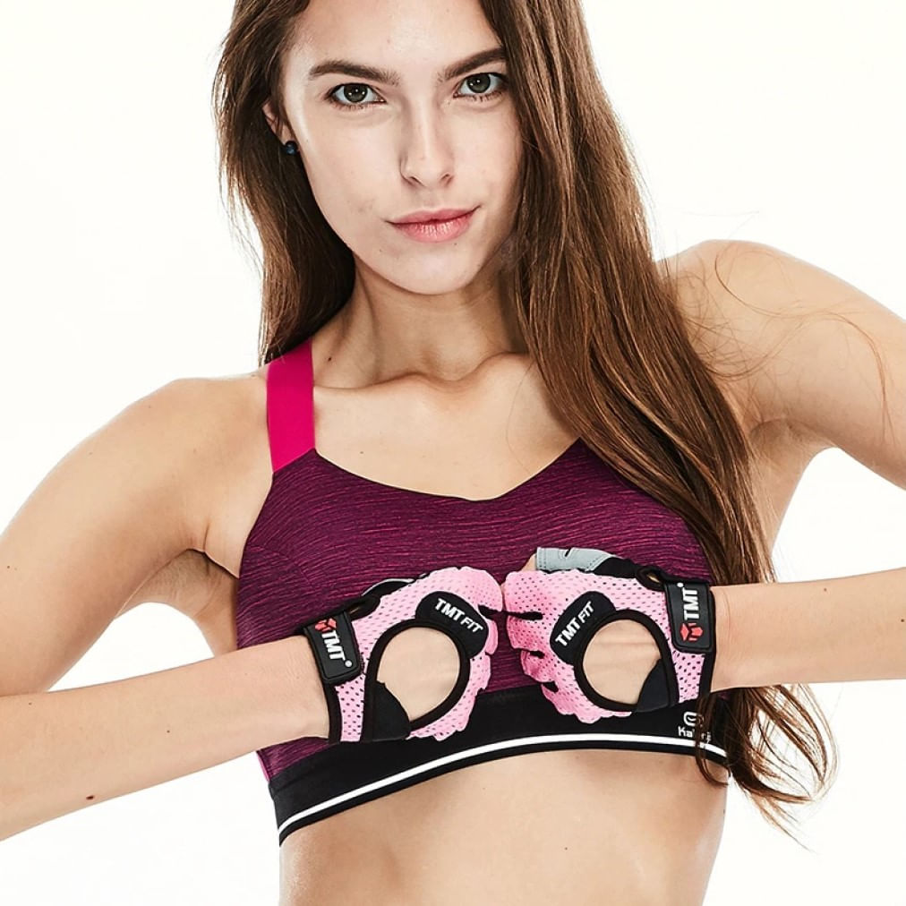 Guantes Gym TMT W46 Ligeros Fitness Ejercicio Crossfit Rosa